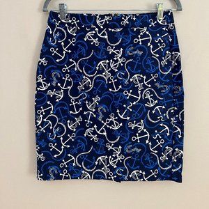 Banana Republic skirt, size 4, nautical print